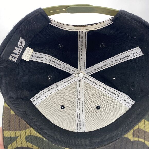 Elm Company Snapback Camo Leaf Cap Hat - Picture 5 of 7